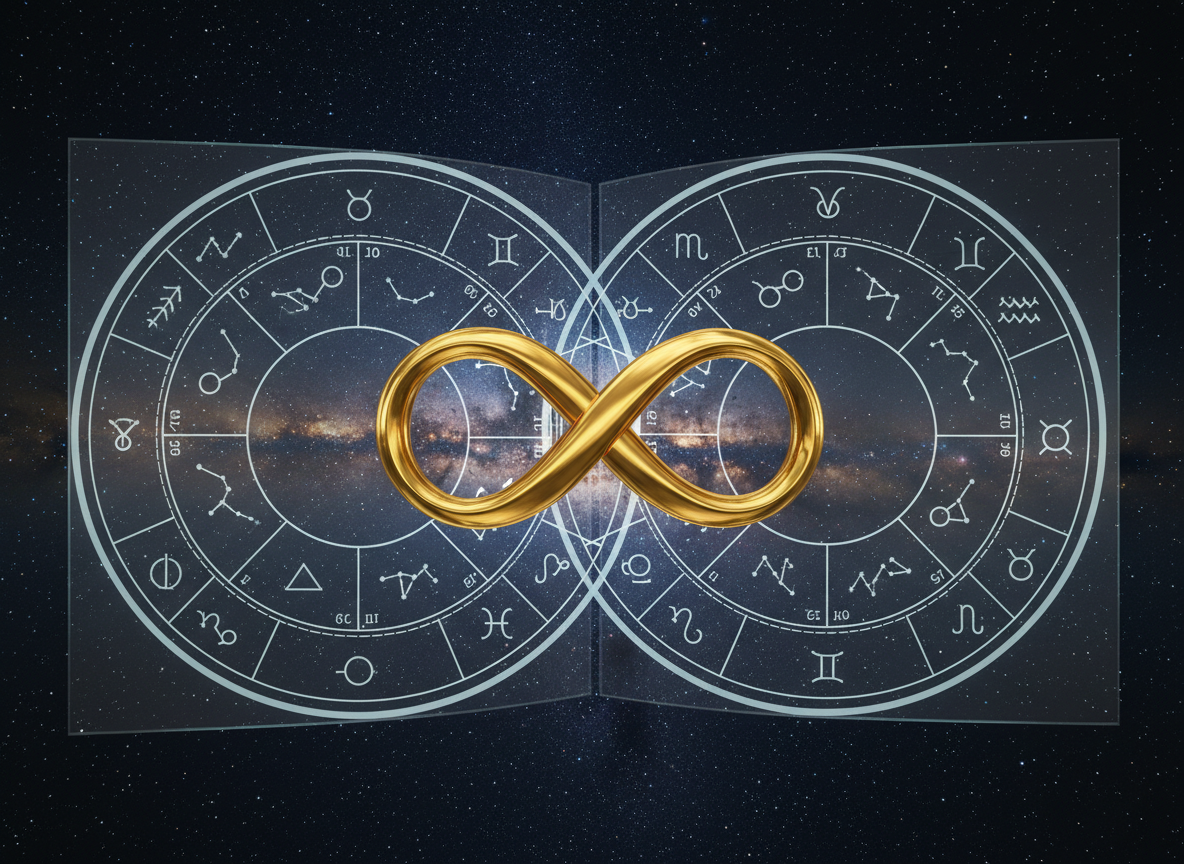 Relationship synastry chart for twin flame and soul mate connection analysis by The Naked Lotus, Scarlet Penman.